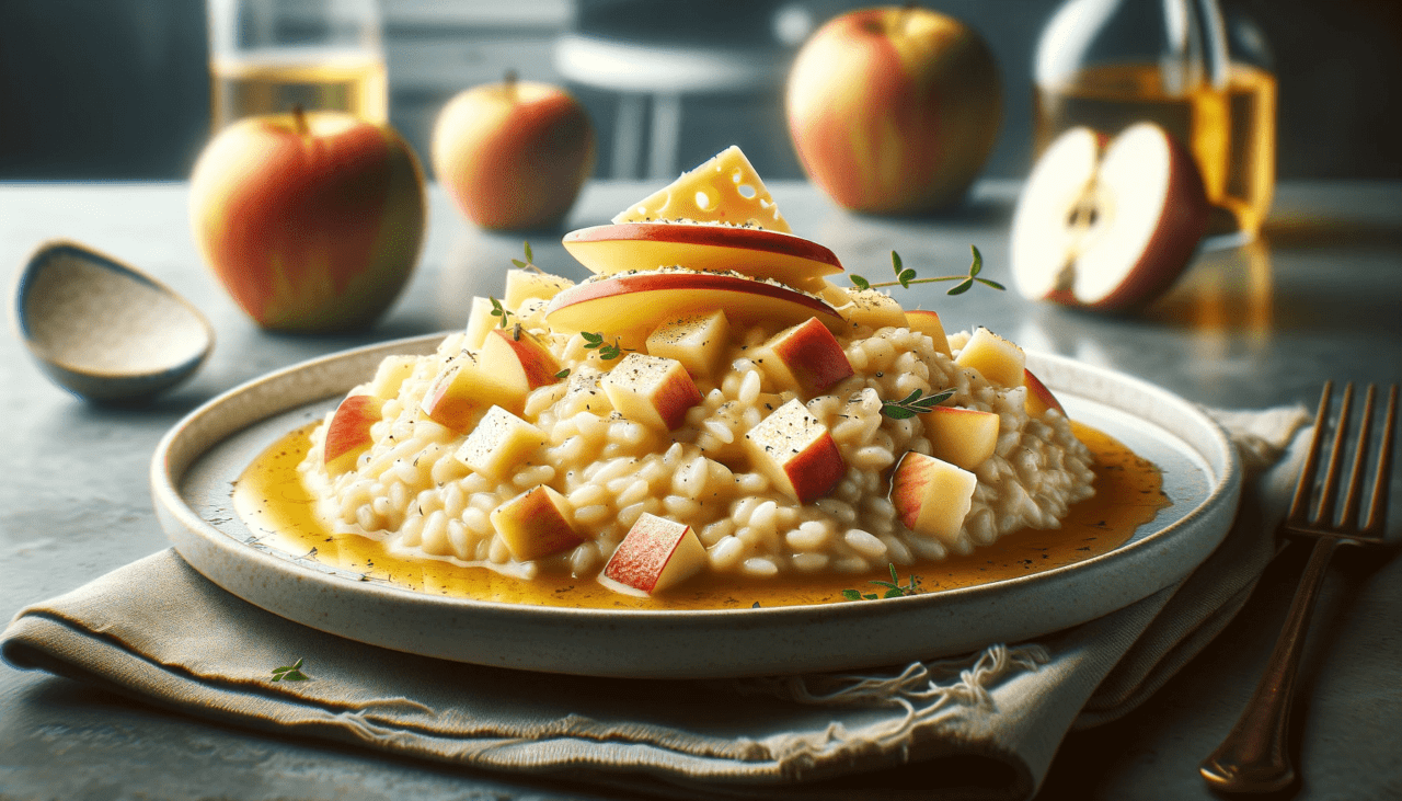 Risotto con mele renette e taleggio